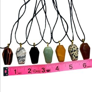 😍Cute Mini Coffin Natural Stone Necklaces